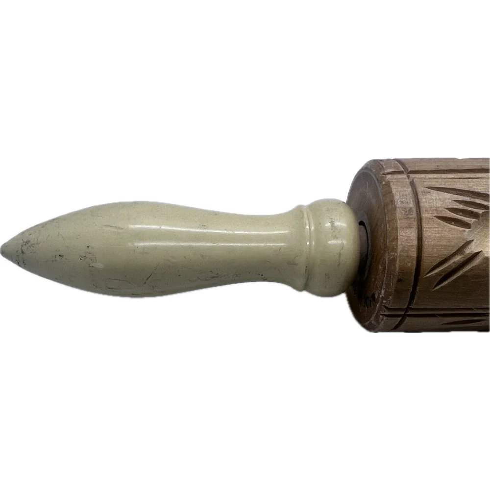 Vintage Springerle Wooden Cookie Press Rolling Pin Various Designs USA